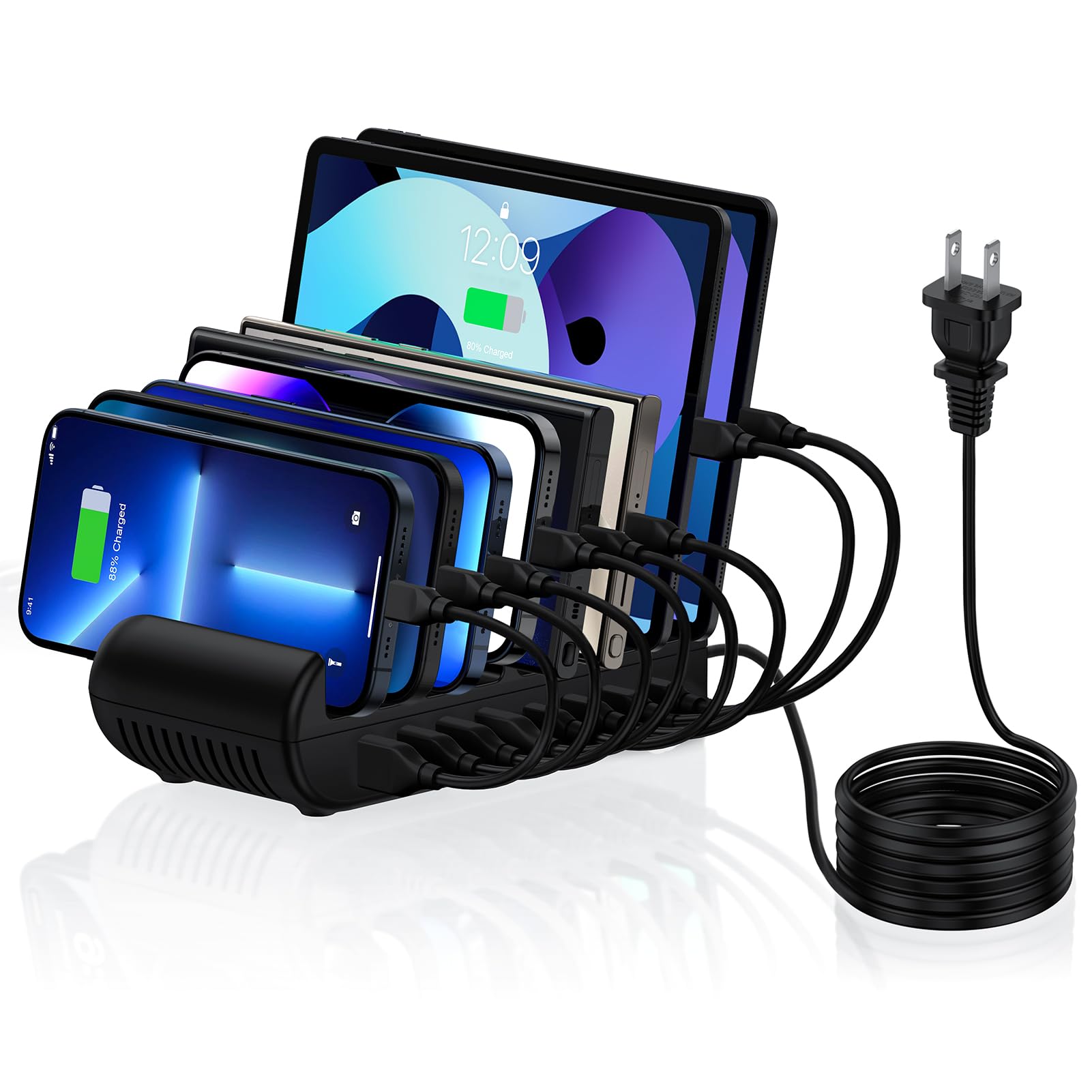 最大8台同時充電可能なUSB急速充電ステーション Amazon | USB充電ステーション 8ポート 65W 【4*PD&4*USB A